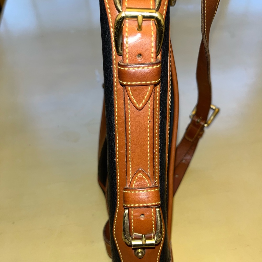 DOONEY & BOURKE Vintage Blue and Leather Shoulder Bag Purse - Picture 4 of 16